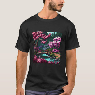 Tuinieren 4\Japanse Tuin met Brug Kersenbloesem T-shirt