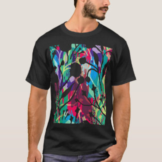 Tuinieren 4\Kleurrijk blad artistieke tuin helder T-shirt