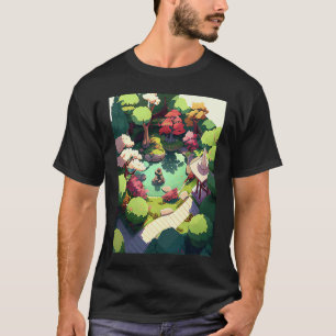 Tuinieren 4\kleurrijke japanse tuin kersenbloesem t-shirt