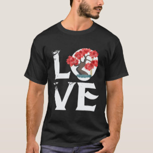 Tuinieren 4\Liefde Bonsai Boom Japanse Tuin Zen T-shirt