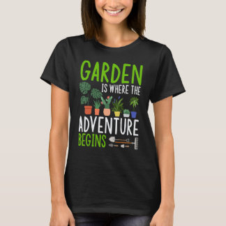 Tuinieren 4\Tuin Is Waar De Avontuur Begint G T-shirt