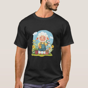 Tuinieren 4\Tuinplezier met een grappige schaap in T-shirt