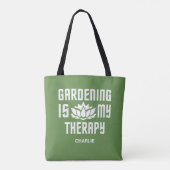 Tuinieren aangepaste naam & kleur tote bag (Achterkant)