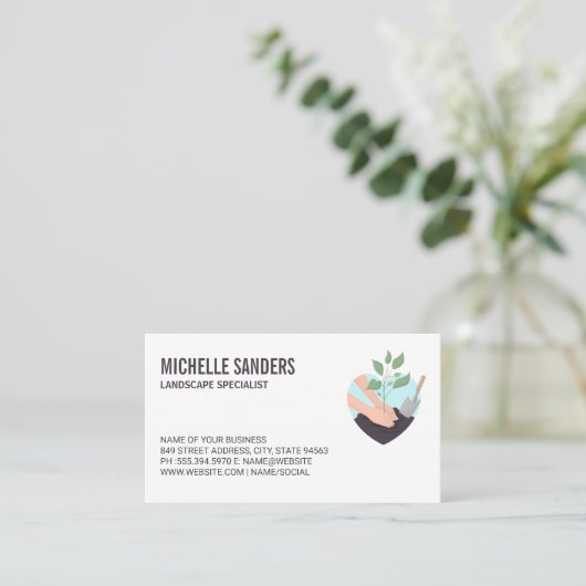 tuinieren | Aanplant van bomen Logo Visitekaartje (Staand voorkant)