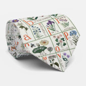 Tuinieren alfabet - Floral ABC Stropdas (Opgerold)