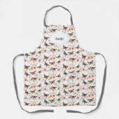 Tuinieren bloem vlinderpatroon tuinliefhebber schort (Voorkant)