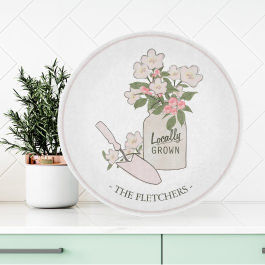 Tuinieren Bloemenmonogram Snijplank