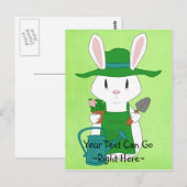 Tuinieren Bunny Post Kaart (Voorkant / Achterkant)