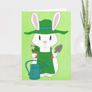 Tuinieren Bunny Wenskaart Kaart