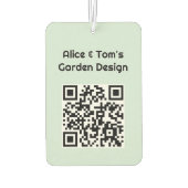 Tuinieren Business QR Code Moderne Promotie Luchtverfrisser (Achterkant)