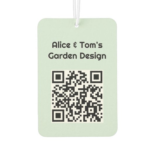 Tuinieren Business QR Code Moderne Promotie Luchtverfrisser (Achterkant)