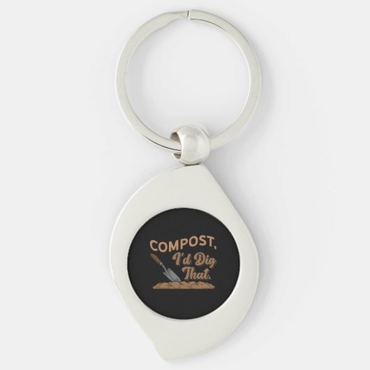 Tuinieren Compost Gardener Gift Sleutelhanger (Voorkant)