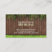 Tuinieren Diensten Waterverf Kunst Visitekaartje (Achterkant)