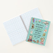 Tuinieren en Bibliotheek Citaat Bloementuin Notitieboek (Binnen)