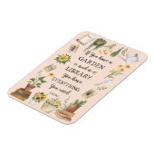 Tuinieren en Bibliotheek Citaat Zonnebloem en Krui Magneet (Linkerzijde)