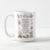Tuinieren en Bibliotheek Quote Floral Garden Koffiemok (Links)