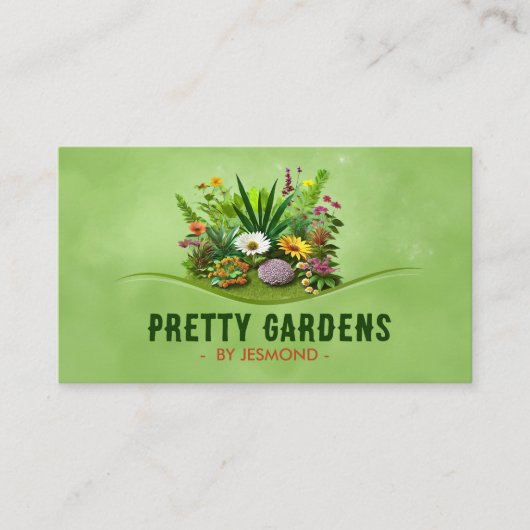 Tuinieren en landschapsarchitectuur visitekaartje (Voorkant)