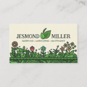 Tuinieren en landschapsarchitectuur visitekaartje (Voorkant)