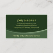 Tuinieren en landschapsarchitectuur visitekaartje (Achterkant)