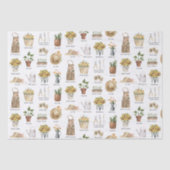 Tuinieren Essentiële Waterverf Zonnebloem Patroon Tissuepapier (Voorkant)