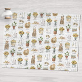 Tuinieren Essentiële Waterverf Zonnebloem Patroon Tissuepapier