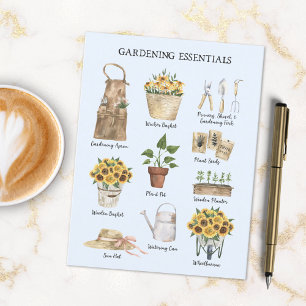 Tuinieren Essentiële Zonnebloem Tuingereedschappen Briefkaart