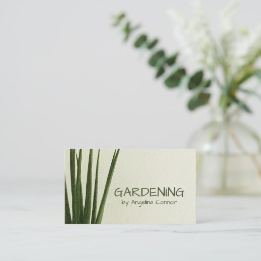 Tuinieren Gazon Care Landscape Design Architect Visitekaartje (Staand voorkant)