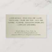 Tuinieren Gazon Care Landscape Design Architect Visitekaartje (Achterkant)