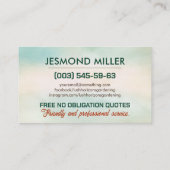 Tuinieren Gazon Care Landscaping Visitekaartje (Achterkant)