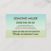 Tuinieren Gazon Care Landscaping Visitekaartje (Achterkant)