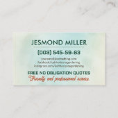 Tuinieren Gazon Care Landscaping Visitekaartje (Achterkant)