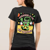 Tuinieren Geluk Watering Can Tri-Blend Shirt (Achterkant)