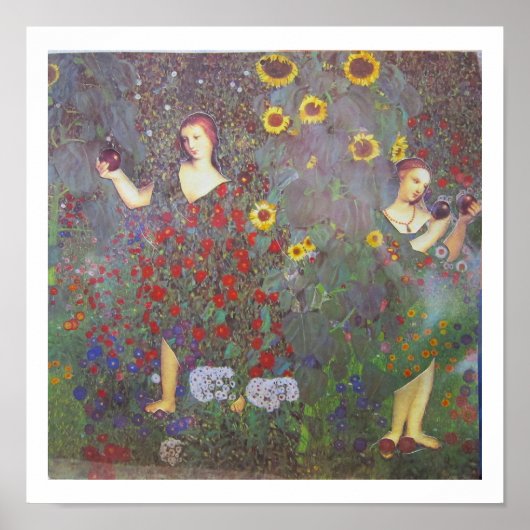 Tuinieren Gratiën - collage kunst Poster (Voorkant)