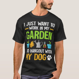 Tuinieren Hond Grappige Plant Liefhebber Mannen V T-shirt