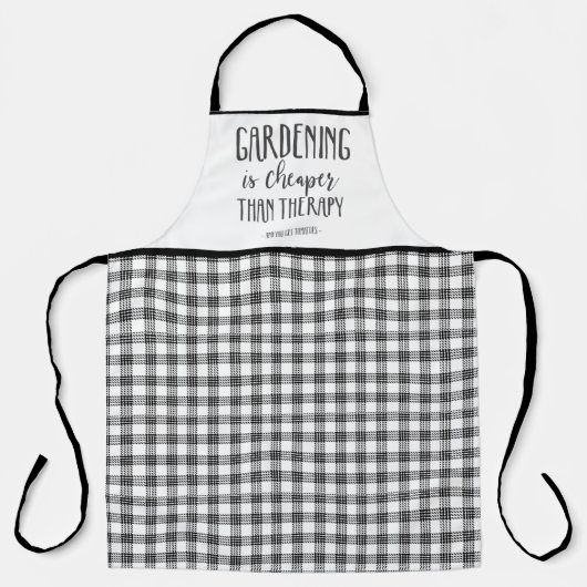 Tuinieren is goedkoper dan therapie grappige tuinm schort (Voorkant)