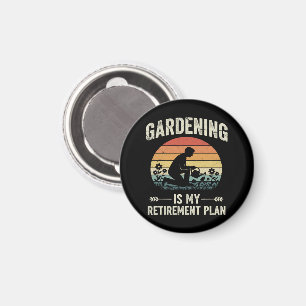 Tuinieren Is Mijn Pensioenplan Vintage Magneet