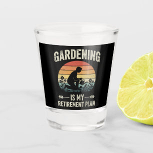 Tuinieren Is Mijn Pensioenplan Vintage  Shot Glas