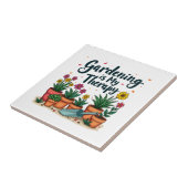 Tuinieren Is Mijn Therapie Tuinierder Tuinieren Pl Tegeltje (Zijkant)