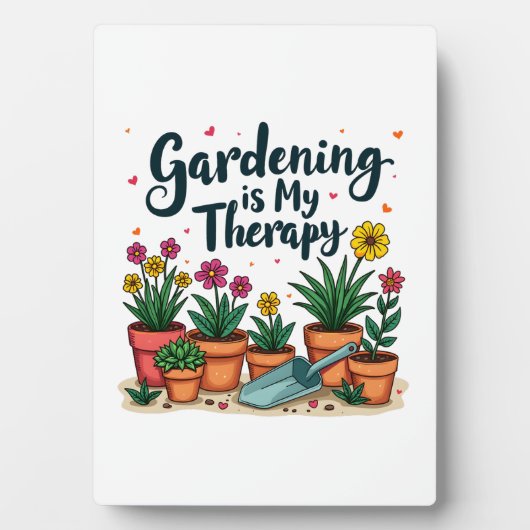 Tuinieren is mijn Therapy Gardener Plant Fotoplaat (voorkant)