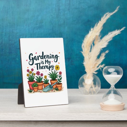 Tuinieren is mijn Therapy Gardener Plant Fotoplaat (Zijkant)