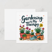 Tuinieren is mijn Therapy Gardener Plant Kaart (Voorkant / Achterkant)