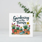 Tuinieren is mijn Therapy Gardener Plant Kaart (Staand voorkant)