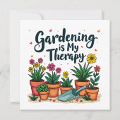Tuinieren is mijn Therapy Gardener Plant Kaart (Voorkant)