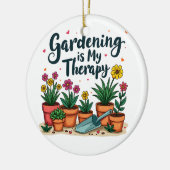 Tuinieren is mijn Therapy Gardener Plant Keramisch Ornament (Links)