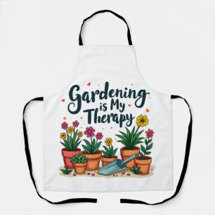 Tuinieren is mijn Therapy Gardener Plant Schort