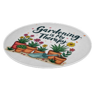 Tuinieren is mijn Therapy Gardener Plant Snijplank