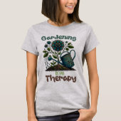Tuinieren is mijn Therapy Grey T-shirt (Voorkant)