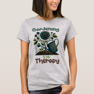 Tuinieren is mijn Therapy Grey T-shirt