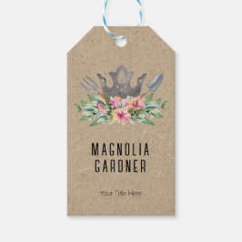 Tuinieren Kroon Boho Chic Waterverf Gereedschap Bl Cadeaulabel
