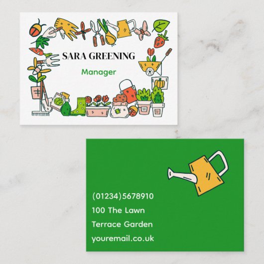 Tuinieren, Landschapsarchitectuur, Buiten, Tuin, n Visitekaartje (Voorkant / Achterkant)